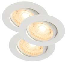 Inbyggnadsspot Auriga Vit LED IP20 3-pack Nordlux